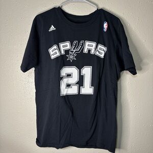 Adidas  Black Spurs Graphic Tee
